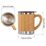 Bamboo Thermos Coffee Mug - Image 3