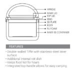 MILTON New Big Bite Insulated Inner Stainless Steel Tiffin Box with Additional Plate and Handle, 900 ml, Brown| BPA Free | Food Grade | Easy to Carry | Easy to Clean - Image 3