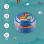 MILTON Bestie Tiffin Big Plastic Insulated Tiffin Box with Steel Partition Plate, 315 ml, Dark Blue (Cool Boy Print)| BPA Free | Food Grade | PU Insulated | Kids Lunch Box - Image 7