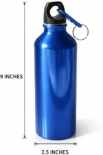 Lightweight Aluminium Water Bottle for Gym, School & Travel – (Blue) 500 ml Water Bottle (Set of 1, Blue) - Image 5