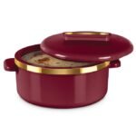 MILTON Curve 2500 Inner Stainless Steel Casserole, 2.15 litres, Maroon | BPA Free | Food Grade | Easy to Carry | Easy to Store | Chapati | Roti | Curd Maker - Image 5