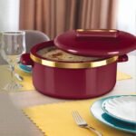 MILTON Curve 2500 Inner Stainless Steel Casserole, 2.15 litres, Maroon | BPA Free | Food Grade | Easy to Carry | Easy to Store | Chapati | Roti | Curd Maker - Image 3