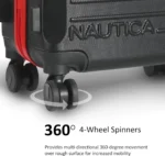 NAUTICA Small Cabin Suitcase (49 cm) 8 Wheels - Small 20-inch Carry-On Trolley - Black - Image 5