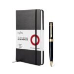 Sheaffer Gift Set 300 | G9325 Glossy Black with Gold Tone Trim Ballpoint Pen with Medium Notebook | Premium Gift Set