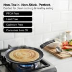 Prestige Aluminium Omega Select Plus Non-Stick Omni Tawa, 25cm, Black - Image 6