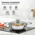 Prestige TRIPLY HexaMagic Kadai | Durable Honeycomb Non-Stick Structure | Low Oil Consumption | Metal Spoon Friendly | Gas & Induction Compatible | 15Y Product & 3Y Coating Warranty| ISI - Image 5