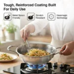 Prestige TRIPLY HexaMagic Kadai | Durable Honeycomb Non-Stick Structure | Low Oil Consumption | Metal Spoon Friendly | Gas & Induction Compatible | 15Y Product & 3Y Coating Warranty| ISI - Image 6