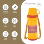 MILTON Angelina 1000 Plastic Vacuum Flask, 820 ml, Orange | BPA Free | Food Grade | Easy to Carry | Odour Free - Image 3
