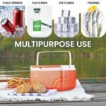 Milton Super Chill 3 PU Insulated Ice Pail 2.06 litres with Portable Handle, Chiller, Ice Cubes Storage Bucket, Cooler Box for Travel Party Car Picnic Road Trip, Orange - Image 3