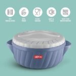 MILTON Flora 1500 Insulated Inner Steel Casserole for Roti, 1.25 Litre, Hot Box for Kitchen, Hot Pot with Lid, Chapati Box, Roti Casserole, Serving Boxes, Hotcase, Food Warmer, Stone Blue - Image 6