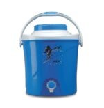 Milton Kool Stallion 10 Insulated Plastic Water Jug, 1 Piece, 9.7 litres, Blue | Food Grade | Easy to Carry | BPA Free | Ideal for Travel | Picnic | Homes | Office | Shops | Clinics
