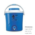 Milton Kool Stallion 10 Insulated Plastic Water Jug, 1 Piece, 9.7 litres, Blue | Food Grade | Easy to Carry | BPA Free | Ideal for Travel | Picnic | Homes | Office | Shops | Clinics - Image 3