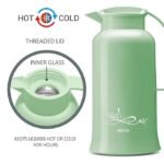 Milton Crystal 1500 Vacuum Insulated Inner Glass Hot or Cold Flask, 1500 ml, Green - Image 4