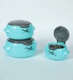 MILTON Microwow One Touch Insulated Inner Steel Casserole Jr Set of 3, Blue - Image 3