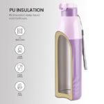 Milton Kool Nectar 900 Plastic Insulated Water Bottle, 700 ml Each, Purple & Sky Blue | Portable | Leak-Proof Flip Top Cap |Easy Grip | Hot or Cold | School | Office | Sports | Travel Bottle - Image 6