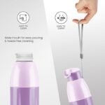 Milton Kool Nectar 900 Plastic Insulated Water Bottle, 700 ml Each, Purple & Sky Blue | Portable | Leak-Proof Flip Top Cap |Easy Grip | Hot or Cold | School | Office | Sports | Travel Bottle - Image 4