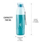 Milton Kool Nectar 900 Plastic Insulated Water Bottle, 700 ml Each, Purple & Sky Blue | Portable | Leak-Proof Flip Top Cap |Easy Grip | Hot or Cold | School | Office | Sports | Travel Bottle - Image 3