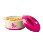 Milton Orchid 1500 Inner Stainless Steel Serving Casserole with Lid, PU Insulated Kitchen Hot Pot, Keeps Food hot & Fresh for Roti, Biryani, 1260 ml, Pink - Image 5