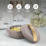 MILTON Plastic Oyster 1500 PU Insulated Casserole, 1275 ml, Taupe, BPA Free, Food Grade, Hot and Cold, Easy to Carry, Easy to Store, Chapati, Roti, Curd Maker - Image 5