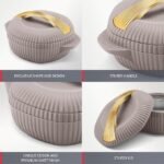 MILTON Plastic Oyster 1500 PU Insulated Casserole, 1275 ml, Taupe, BPA Free, Food Grade, Hot and Cold, Easy to Carry, Easy to Store, Chapati, Roti, Curd Maker - Image 2