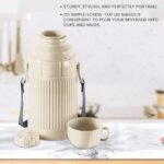 Milton Precious 500 Plastic Insulated Flask, 480 ml, Ivory | BPA Free | Food Grade | Odour Free | Easy Grip | Easy to Carry | Light Weight | School | Kids | Picnic - Image 3