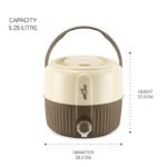 Milton Kool Pristine 7 Insulated Plastic Water Jug, 5.25 litres, Dark Brown | Food Grade | Easy to Carry | BPA Free - Image 6