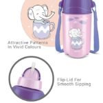 MILTON Kool Trendy 500 Plastic Insulated Water Bottle with Straw for Kids, 490 ml, Purple, School Bottle, Picnic Bottle, Sipper Bottle, Leak Proof, BPA Free | Food Grade | Easy to Carry (Pack of 1) - Image 3