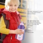 MILTON Kool Trendy 500 Plastic Insulated Water Bottle with Straw for Kids, 490 ml, Purple, School Bottle, Picnic Bottle, Sipper Bottle, Leak Proof, BPA Free | Food Grade | Easy to Carry (Pack of 1) - Image 2
