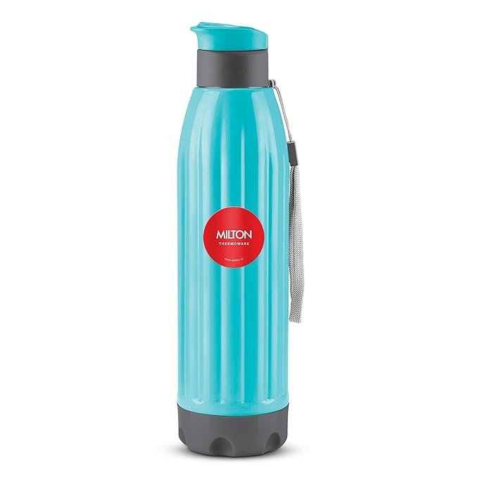 wi1 Milton Kool Windsor 900 Thermoware I Cold PU Insulated Water Bottle 700 ml, Leak Proof Flip Top Lid I for Office, Gym, School I Cyan Blue - Image 1