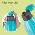 Milton Kool Windsor 900 Thermoware I Cold PU Insulated Water Bottle 700 ml, Leak Proof Flip Top Lid I for Office, Gym, School I Cyan Blue - Image 6